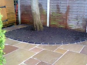 Patio retaining wall Bedgrove